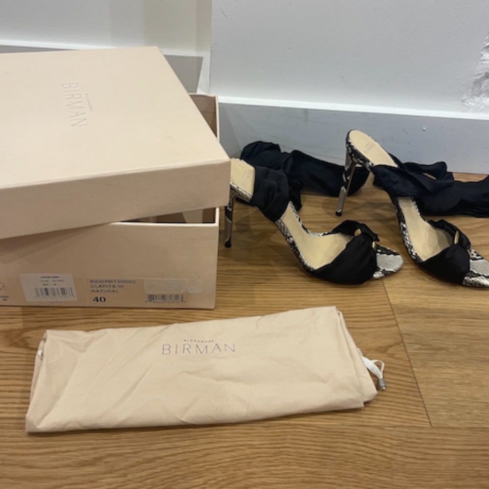 Alexandre Birman Python And Silk Wrap Heels. Only… - image 2